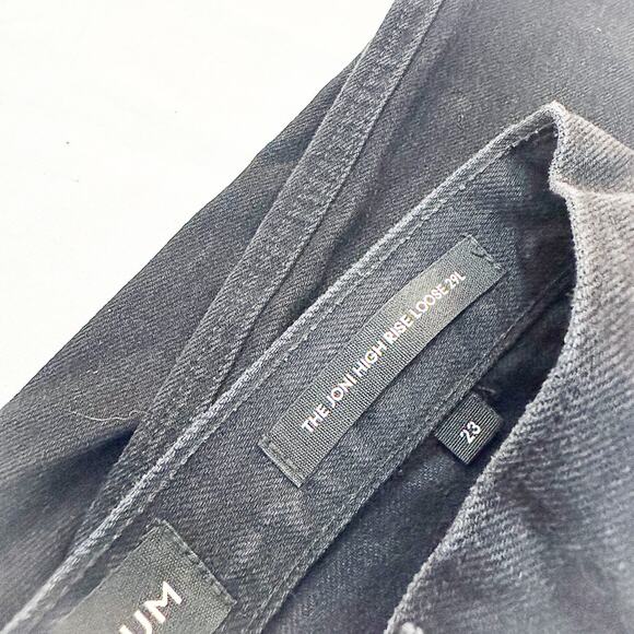 Denim Forum The Joni HIgh Rise Loose Button Fly Denim Jeans Black Size 23 x 29L - Picture 6 of 9